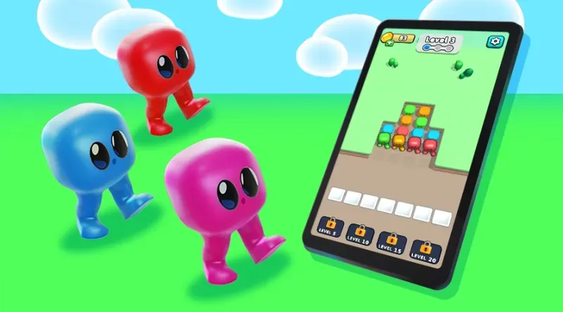 Block Jam 3D hero artwork featuring colorful characters