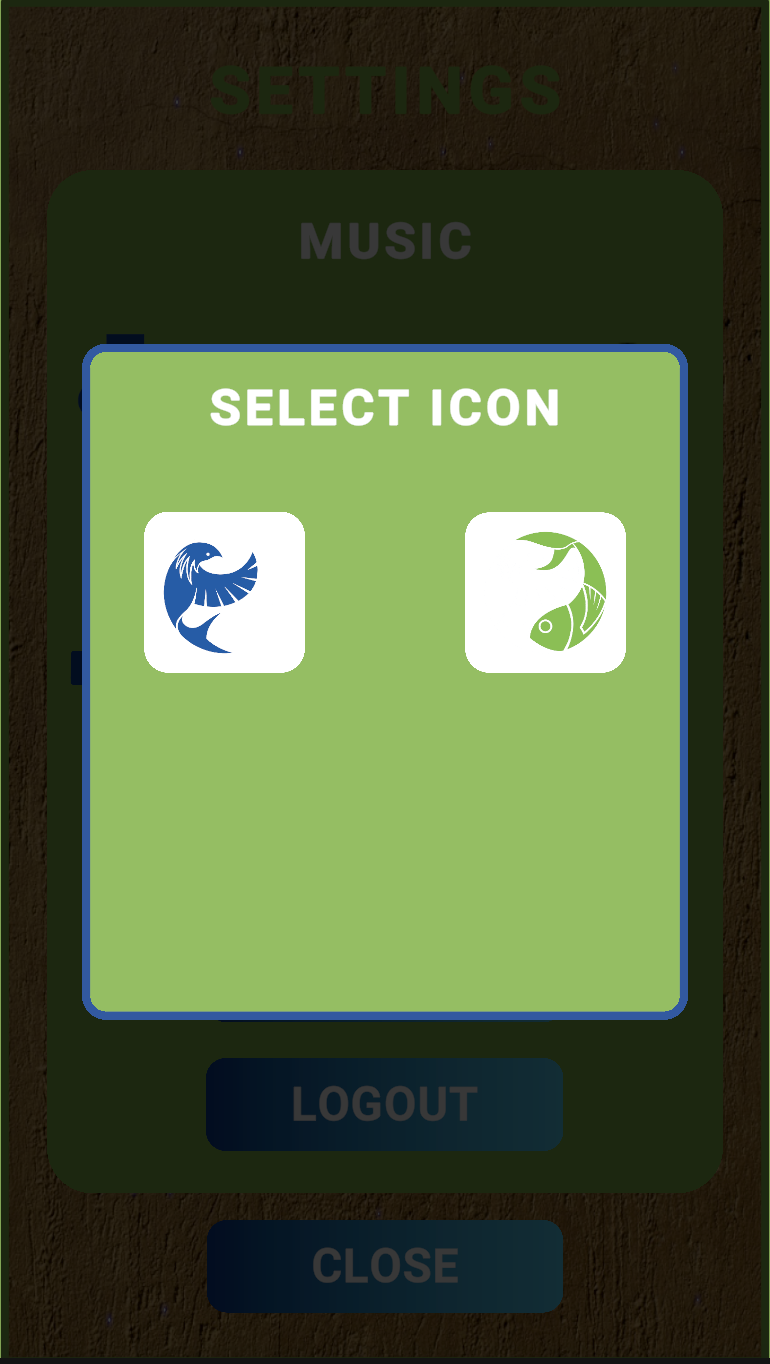 Icon selection interface