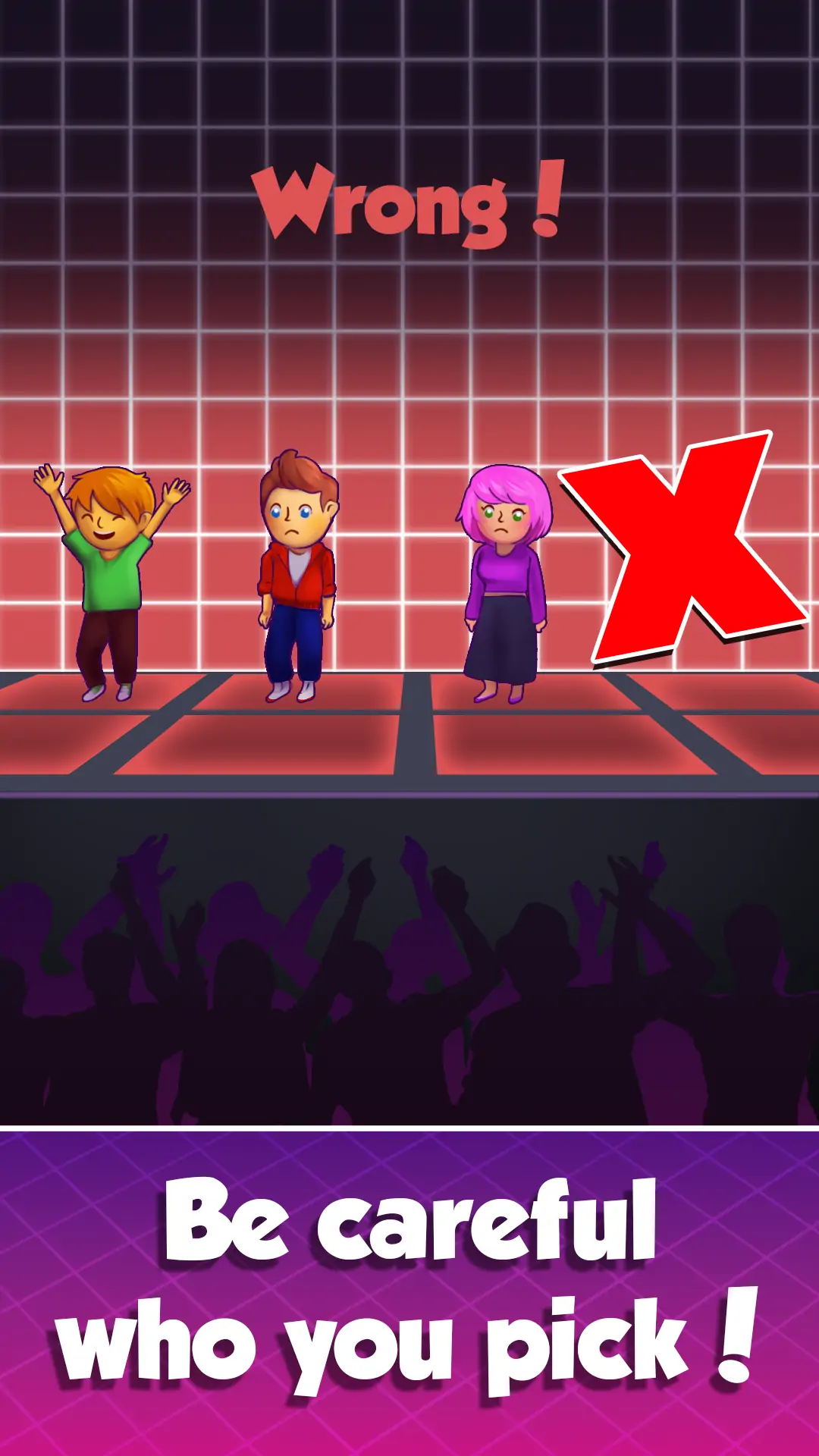 Odd One Out illustration of dramatic lighting during the reveal.