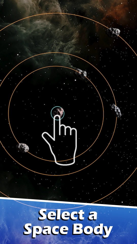 Orbit Destruction space theme shot showing orbit selection UI.