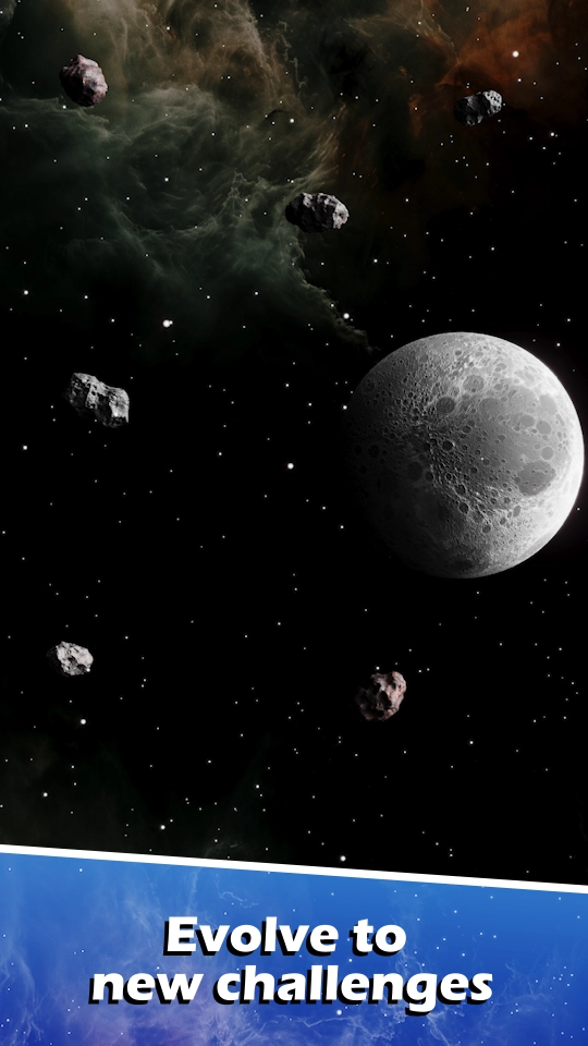 Orbit Destruction space theme mockup highlighting color-coded planets.