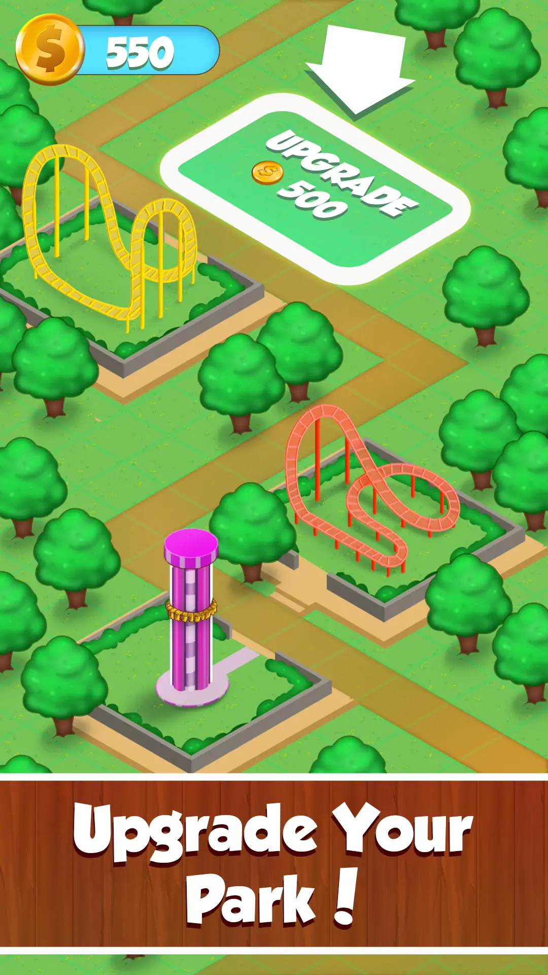 Rollercoaster Retreat image featuring multi-ride park layout.