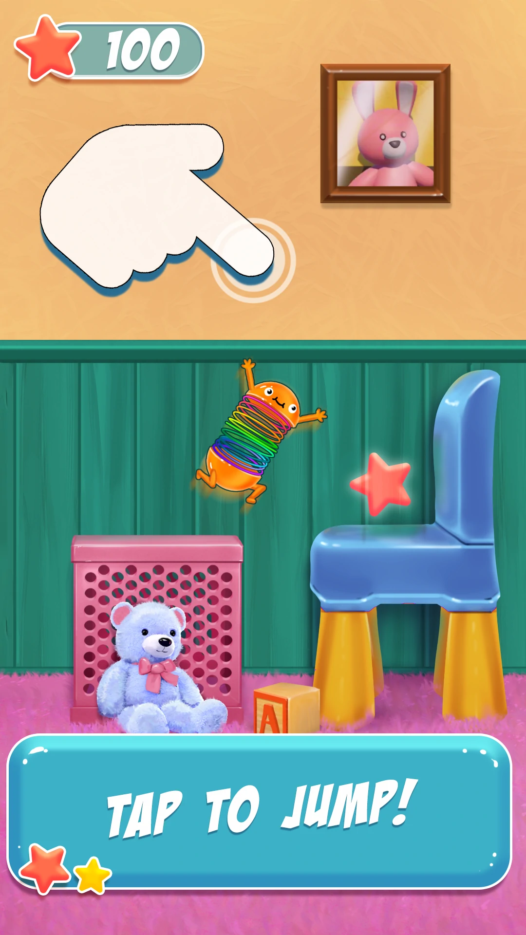 Spring Flip 3D mock store art highlighting lava floor stakes.